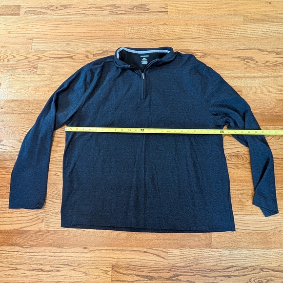 Van Heusen Men's Sweater Navy Blue Quarter Zip Pullover Long Sleeve Size XXL - Picture 4 of 4